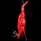 SKINNED DEER-HANGING WITH CHAIN